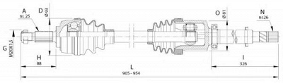 OPEN PARTS drs638600 -  Приводной вал